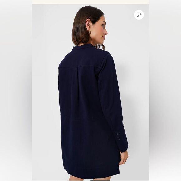 Tuckernuck Pomander Place Navy Twill Denim Wellington Dress - Picture 3 of 7
